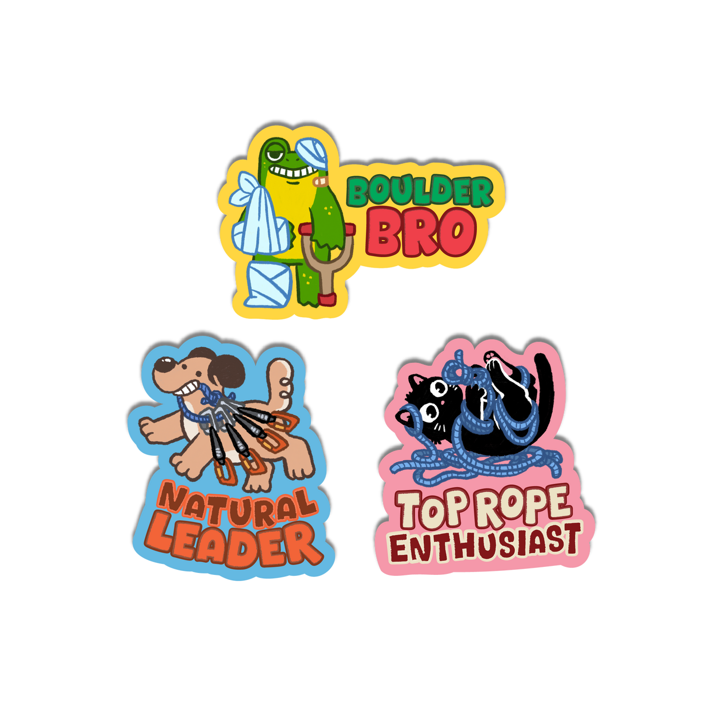 Toprope Lead Boulder Stickers