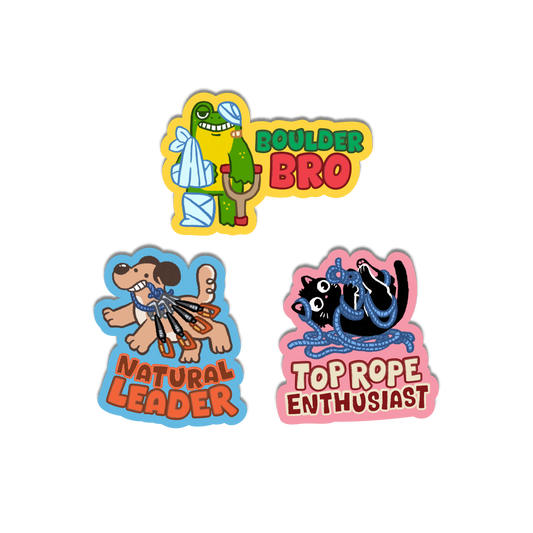 Toprope Lead Boulder Stickers